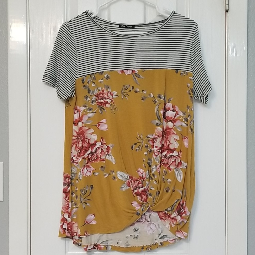 Stitch Fix Floral and Striped Blouse